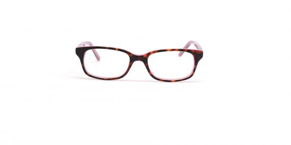 عینک طبی بچگانه کائوچویی vistan - رنگ قهوه ای هاوانا - عکس زاویه روبرو