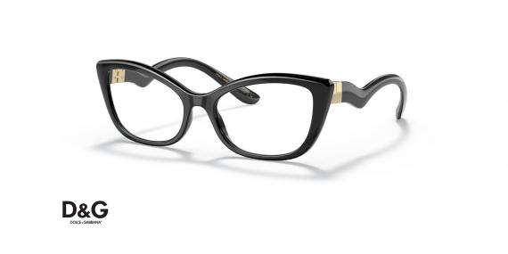 عینک طبی گربه ای دولچه و گابانا مدل DG5078 رنگ مشکی - عکس زاویه سه رخ
