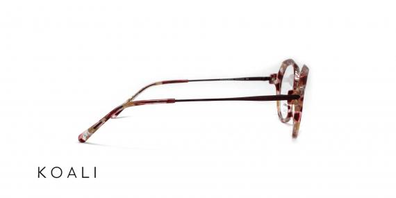 عینک طبی زنانه پروانه‌ای کوالی چندرنگ - نیم‌رخ