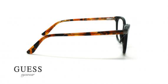 عینک طبی گربه ای گس - GUESS GU2668 - مشکی قهوه ای هاوانا - عکاسی وحدت - زاویه کنار