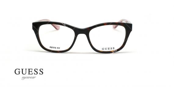 عینک طبی گربه ای گس - GUESS GU2678 - قهوه ای هاوانا - عکاسی وحدت - زاویه روبرو