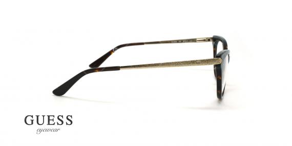 عینک طبی گربه ای گس - GUESS GU2683 - قهوه ای هاوانا - عکاسی وحدت - زاویه کنار