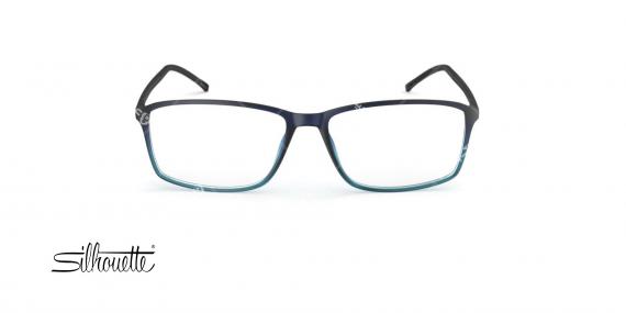 عینک طبی مستطیلی سیلوئت -2893 Silhouette SPX - مشکی آبی - عکاسی وحدت - زاویه روبرو