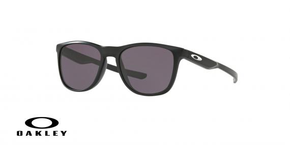 عینک آفتابی اوکلی - با عدسی های پریزم از داخل خاکستری از بیرون جیوه ای بدنه مشکی - ویژه فروش آنلاین - زاویه سه رخ