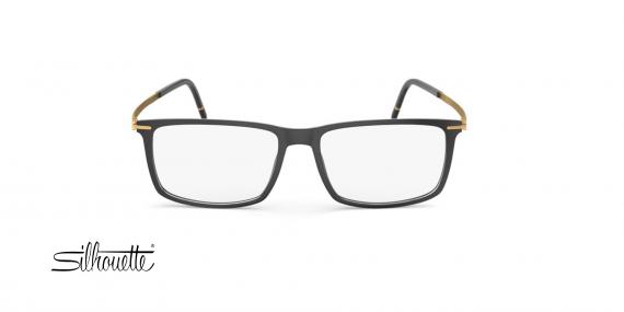 عینک طبی مستطیلی سیلوئت -2921 Silhouette SPX -مشکی طلایی - عکاسی وحدت - زاویه روبرو