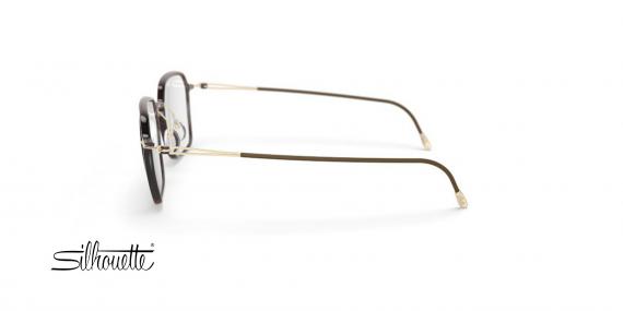 عینک طبی مربعی سیلوئت - 2927 Silhouette - قهوه ای - عکاسی وحدت - زاویه کنار