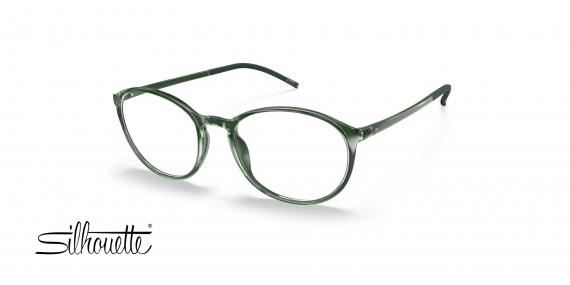 عینک طبی گرد  سیلوئت Silhouette SPX ILLUSION 2940 رنگ سبز شیشه ای - سه رخ