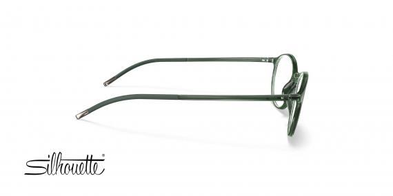 عینک طبی گرد  سیلوئت Silhouette SPX ILLUSION 2940 رنگ سبز شیشه ای - نیم رخ