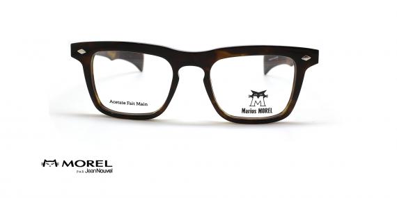 عینک طبی مربعی جین نووِل - رنگ قهوه ای هاوانا - عکس از زاویه روبرو