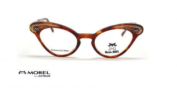عینک طبی گربه ای ژان نوول مدل JEAN NOUVEL Roxane 90030c رنگ قهوه ای - عکس زاویه روبرو