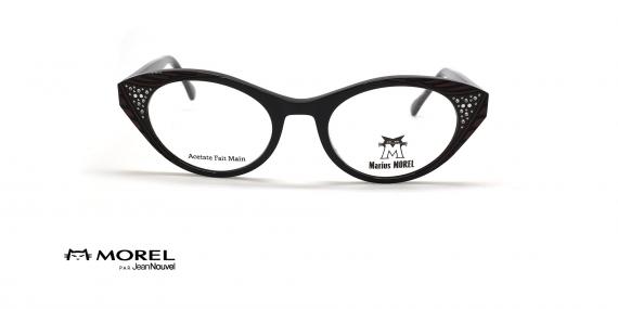عینک طبی گربه ای زنانه ژان نووِل مدل JEAN NOUVEL Danae 90031C - رنگ مشکی - عکس زاویه روبرو