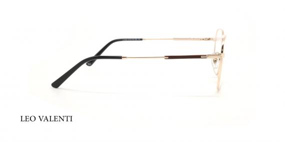 عینک طبی لئو ولنتی - LEOVALENTI LV444 - فریم طلایی - عکاسی وحدت - عگس زاویه کنار