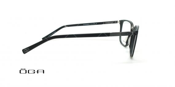 عینک طبی مستطیلی اگا - OGA 10077O - مشکی - عکاسی وحدت - زاویه بقل