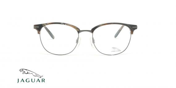 عینک طبی کلاب راند جگوار JAGUAR 33706 - طوسی قهوه ای - عکاسی وحدت - زاویه روبرو