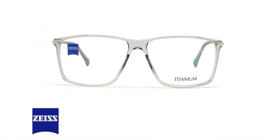 عینک طبی کائوچویی مستطیلی زایس - رنگ نقره ای - عکس زاویه روبرو