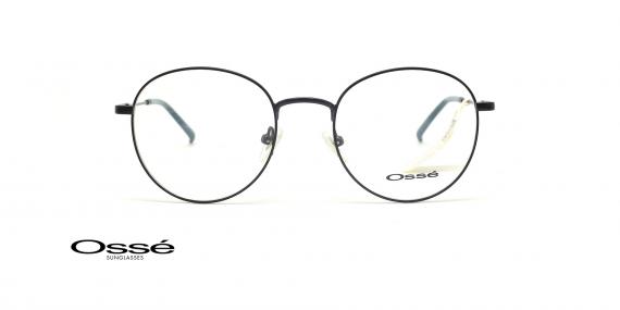 عینک طبی گرد فلزی اوسه رنگ مشکی - عکس زاویه روبرو