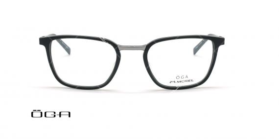 عینک طبی مستطیلی اگا - OGA 10077O - مشکی - عکاسی وحدت - زاویه روبرو