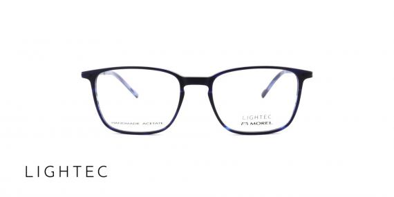 عینک طبی Lightec - دسته فلزی بدنه کائوچویی - زاویه روبرو