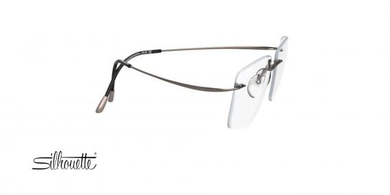 عینک طبی گریف سیلوئت شیپ مستطیلی دسته ها طوسی - عکس از زاویه کنار