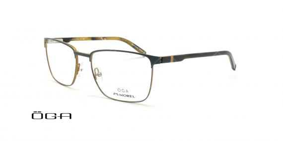 عینک طبی مستطیلی اوگا - OGA 10111O - مشکی بژ - عکاسی وحدت - زاویه سه رخ