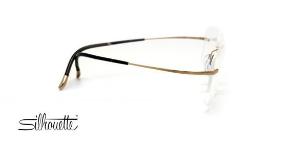 عینک گریف بدون لولا سیلوئت - Silhouette TMA 5299 -طلایی قهوه ای - عکس وحدت - زاویه بقل