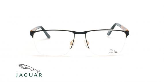 عینک طبی زیرگریف جگوار JAGUAR 33089 - مشکی طلایی - عکاسی وحدت - زاویه روبرو