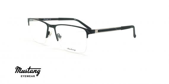 عینک طبی زیرگریف موستانگ - MUSTANG MU6741 - مشکی - عکاسی وحدت - زاویه سه رخ 