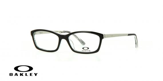 عینک طبی اوکلی - از داخل سفید از بیرون مشکی - ویژه فروش آنلاین - زاویه سه رخ