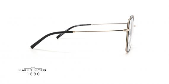عینک طبی فلزی پروانه ای مورل1880 - MOREL 60102M - رنگ مشکی و طلایی - عکس از زاویه کنار
