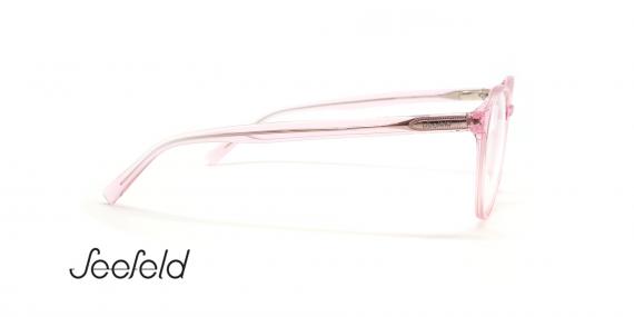 عینک طبی گرد کائوچویی سیفلد - رنگ صورتی - عکس زاویه کنار