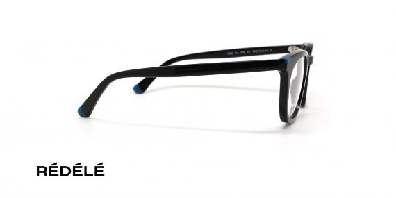 عینک طبی REDELE فریم شبه مربعی و بیضی رنگ مشکی - عکس از زاویه کنار