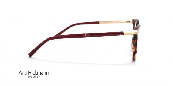 عینک طبی زنانه آناهیکمن فریم کائوچویی گربه ای قهوه ای هاوانا دسته چرخشی - عکس از زاویه کنار