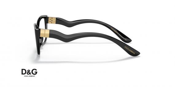 عینک طبی گربه ای دولچه و گابانا مدل DG5078 رنگ مشکی - عکس زاویه کنار
