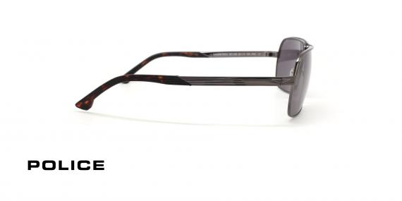 عینک آفتابی مردانه پلیس فریم فلزی خلبانی کرومی رنگ و عدسی دودی - عکس از زاویه کنا
