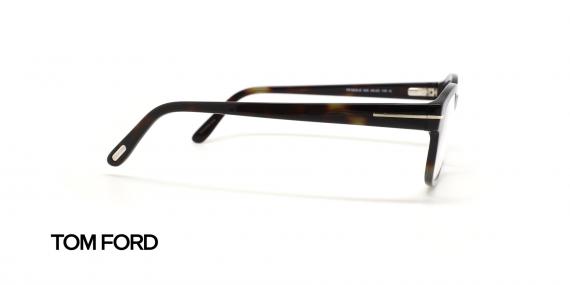 عینک طبی کائوچویی تام فورد مدل TF5808 - دورنگ قهوه ای هاوانا و توسی 