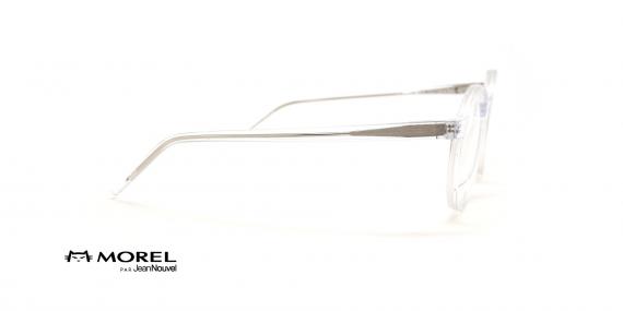 عینک طبی گرد جین نووِل - رنگ شیشه ای - عکس از زاویه کنار