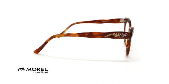عینک طبی گربه ای ژان نوول مدل JEAN NOUVEL Roxane 90030c رنگ قهوه ای - عکس زاویه کنار