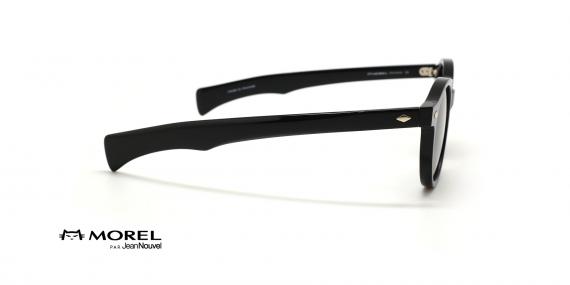 عینک آفتابی گرد جین نووِل مدل - Clovis 90032C رنگ مشکی و عدسی سبز - عکس زاویه کنار