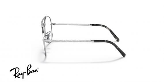 عینک طبی ری بن فریم فلزی مدل خلبانی نقره ای رنگ - عکس از زاویه کنار