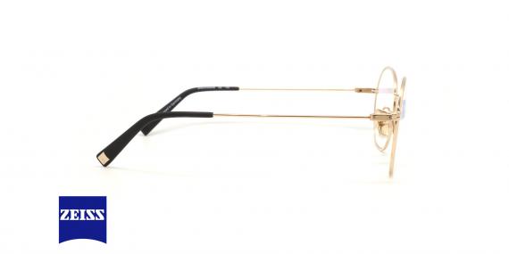 عینک طبی زایس طلایی فلزی - زاویه کنار
