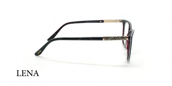 عینک طبی مستطیلی لنا - LENA LE433 - مشکی - عکاسی وحدت - زاویه بقل 