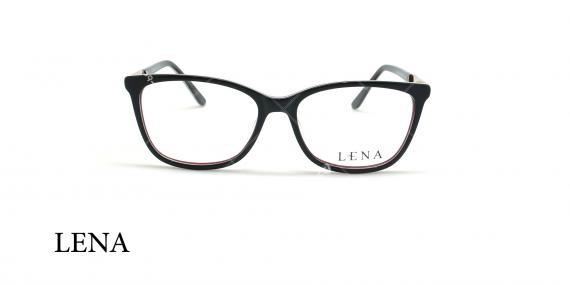 عینک طبی مستطیلی لنا - LENA LE433 - مشکی - عکاسی وحدت - زاویه روبرو