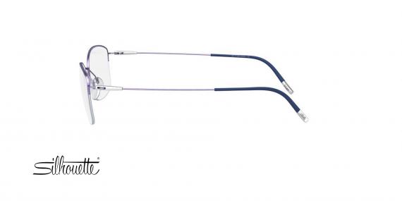 عینک طبی زیرگریف سیلوئت -4551 Silhouette titan - آبی نقره ای - عکاسی وحدت - زاویه سه رخ - آبی نقره ای - عکاسی وحدت - زاویه کنار