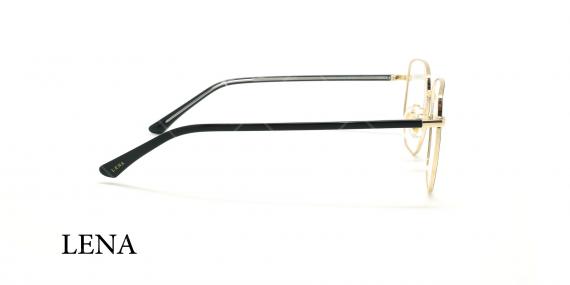 عینک طبی مربعی لنا - LENA LE499 - مشکی طلایی - عکاسی وحدت _ زاویه کنار