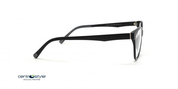 عینک طبی رویه دار زنانه سنترو استایل فریم کائوچویی گربه ای رنگ مشکی - عکس ازر زاویه کنار