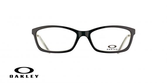 عینک طبی اوکلی - از داخل سفید از بیرون مشکی - ویژه فروش آنلاین - زاویه رو به رو
