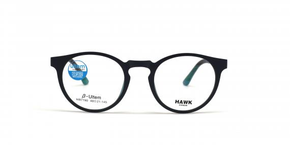 عینک طبی گرد رویه دار هاوک - HAWK HW7190 - عکاسی وحدت - عکس زاویه روبرو
