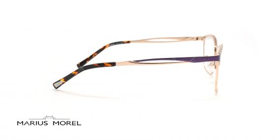 عینک طبی زیرگریف مورل - MARIUS MOREL 50042M - طلایی بنفش - عکاسی وحدت - زاویه کنار