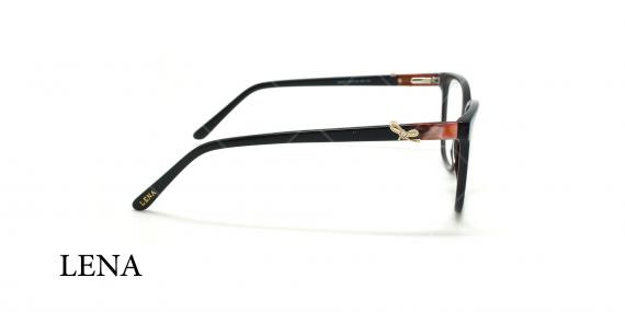 عینک طبی مستطیلی لنا - LENA LE527 -مشکی - عکاسی وحدت - زاویه کنار