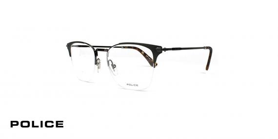 عینک طبی زیرگریف پلیس - رنگ طلایی - اپتیک وحدت - عکس از زاویه سه رخ